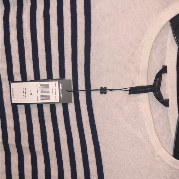 Navy stripe sweater dress, BCBG, size XS, new - Picture 2 of 3